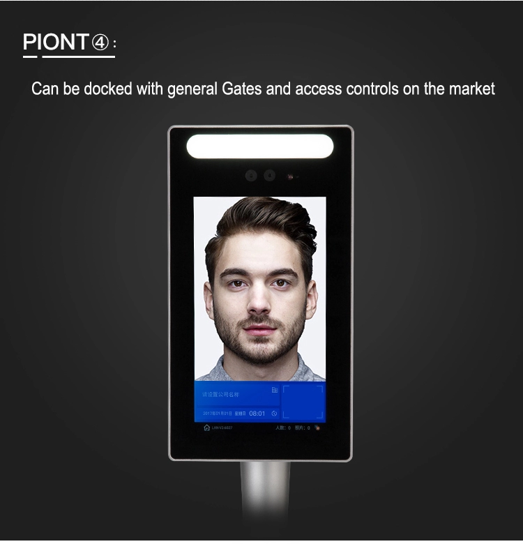 8 Inches 30000 Capacity Intercom System Facial Recognition Access Control With Touch Screen and Free SDK